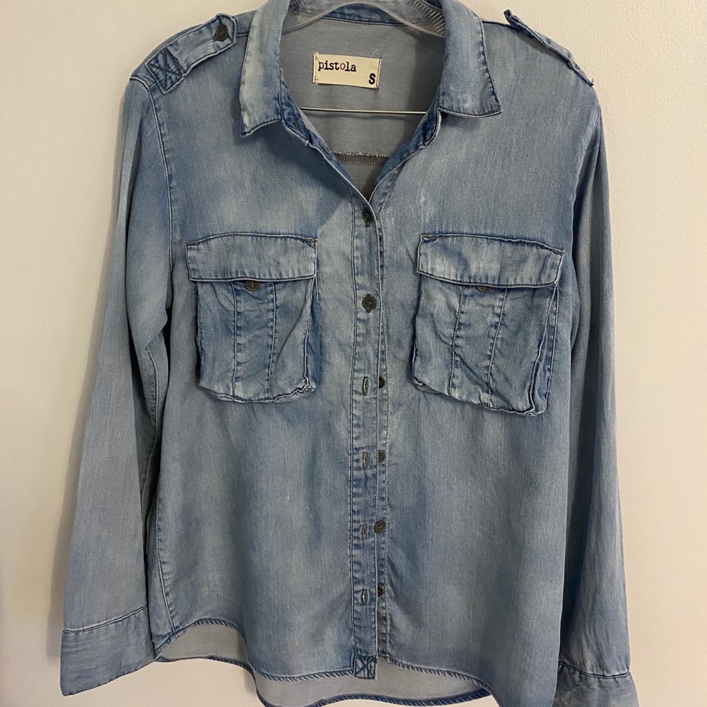 Jean button down